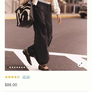 Black Anthropologie parachute pants by daily practice